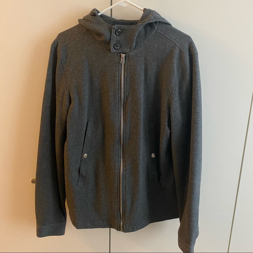 Five Four Gray Long Sleeve Zip Up Hoodie Jacket